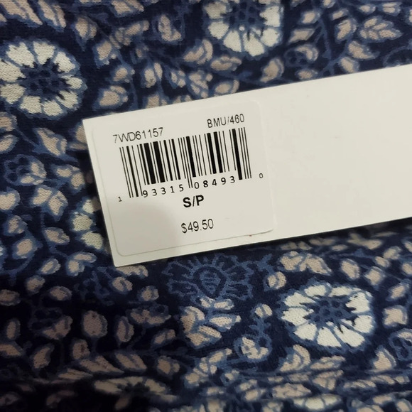 Lucky Brand Border Print Women's Peasant Top S - Picture 7 of 7